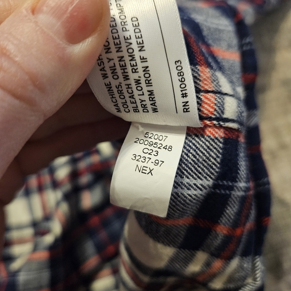 NWT Duluth Trading Co red, white and blue Free Swingin relaxed fit flannel 4xl - Picture 6 of 8